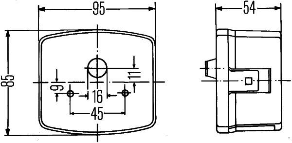 HELLA 2BE 003 182-101 Blinkleuchte - Anbau - rechts