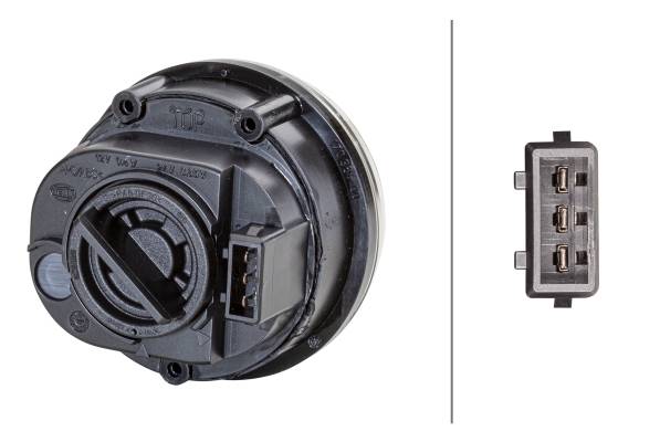 HELLA 2BE 010 102-001 Blinkleuchte - Hybrid - 12V - Einbau - LED-Lichtfarbe: weiß - vorne