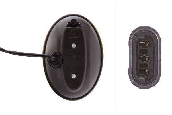HELLA 2BE 343 130-111 Blinkleuchte - Agroluna - 12V - Anbau - Lichtscheibenfarbe: gelb/weiß - links