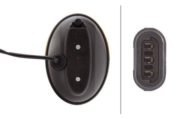 HELLA 2BE 343 130-121 Blinkleuchte - Agroluna - 12V - Anbau - Lichtscheibenfarbe: gelb/weiß - rechts