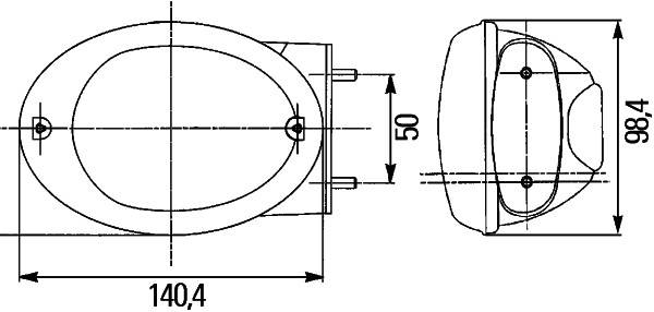 HELLA 2SD 343 130-807 Heckleuchte - Agroluna - 12V - Anbau - rechts