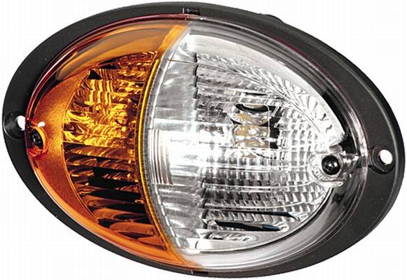 HELLA 2BE 343 130-121 Blinkleuchte - Agroluna - 12V - Anbau - Lichtscheibenfarbe: gelb/weiß - rechts