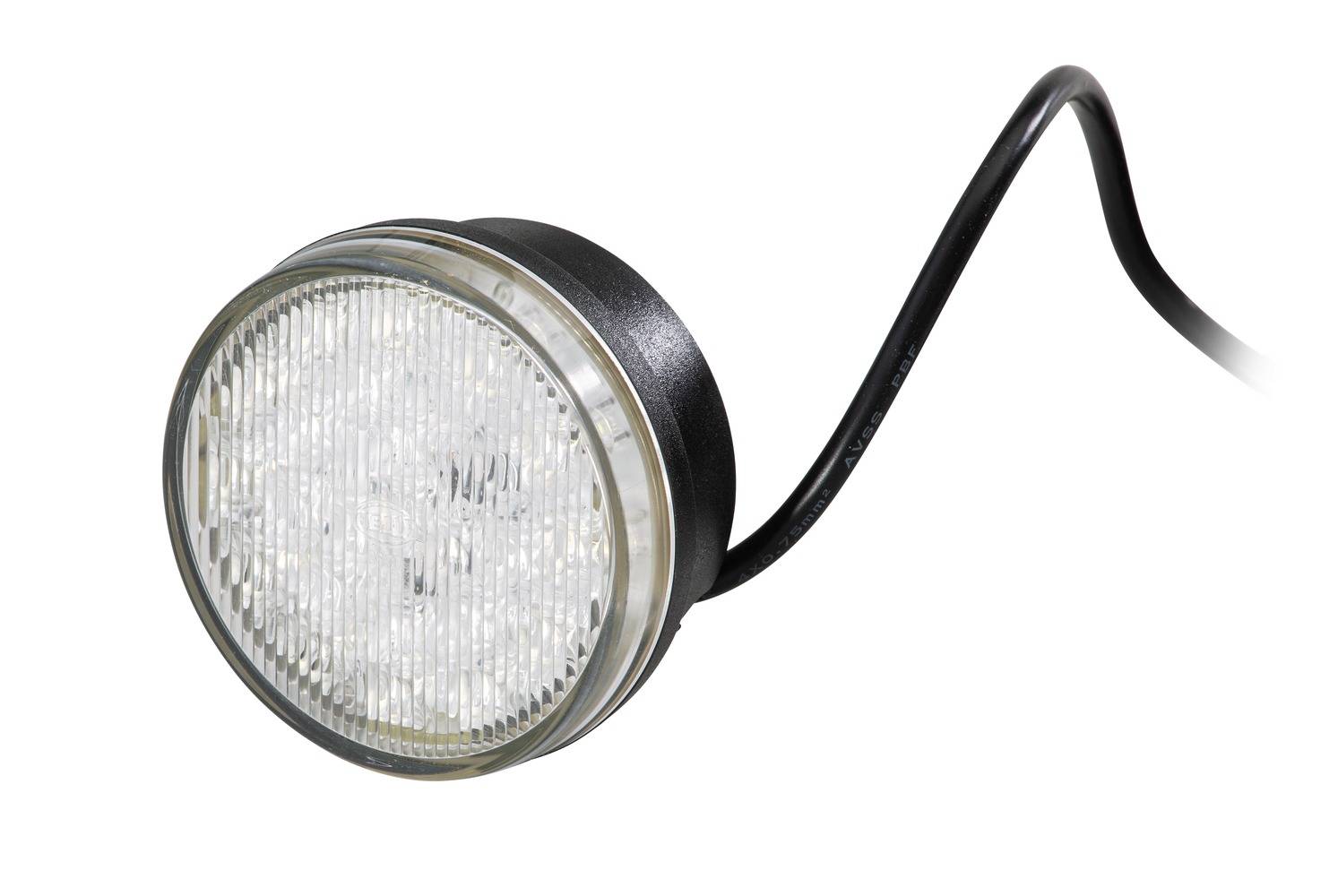HELLA 2BE 980 691-001 LED-Tagfahrleuchte - 12V - rund - Einbau - Lichtscheibenfarbe: glasklar - LED-