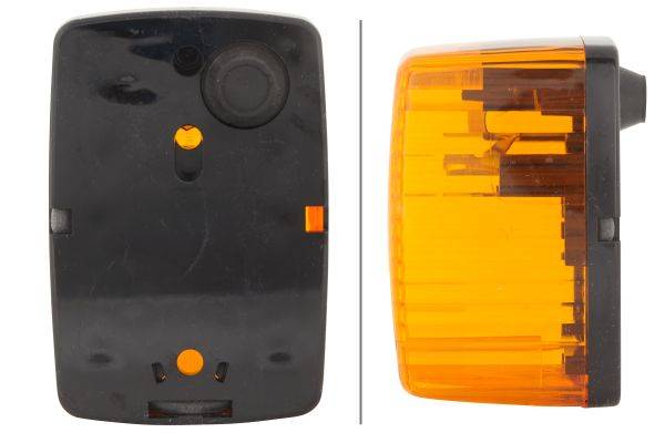 HELLA 2BM 002 652-071 Zusatzblinkleuchte - 12V - Lichtscheibenfarbe: gelb - links/seitlicher Anbau