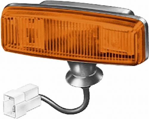HELLA 2BM 002 847-011 Zusatzblinkleuchte - Glühlampe - 12/24V - Lichtscheibenfarbe: gelb - links/sei