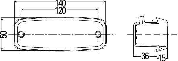 HELLA 2BM 002 847-011 Zusatzblinkleuchte - Glühlampe - 12/24V - Lichtscheibenfarbe: gelb - links/sei