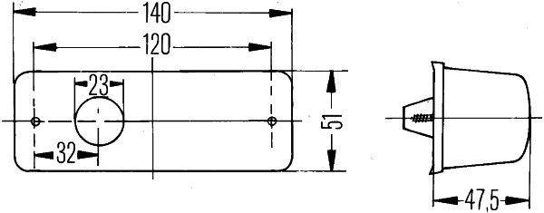 HELLA 2BM 006 692-011 Zusatzblinkleuchte - Glühlampe - 12/24V - Anbau - Lichtscheibenfarbe: gelb - l