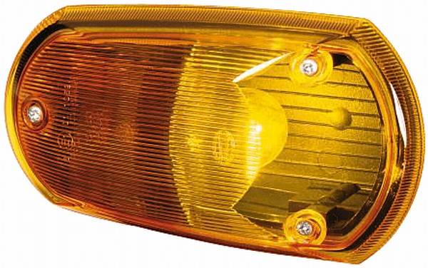 HELLA 2BM 008 355-001 Zusatzblinkleuchte - 12/24V - Anbau - Lichtscheibenfarbe: gelb - seitlicher An