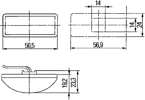 HELLA 2BM 008 771-001 Zusatzblinkleuchte - LED - 12V - Einbau - Lichtscheibenfarbe: glasklar - LED-L
