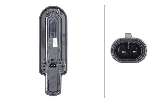 HELLA 2BM 011 788-011 Zusatzblinkleuchte - LED - 12V - geschraubt - Lichtscheibenfarbe: glasklar - L