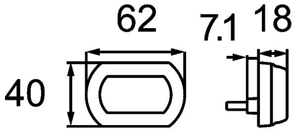HELLA 2SA 013 323-041 Schlussleuchte - Shapeline Tech - LED - 12/24V - geschraubt - Lichtscheibenfar