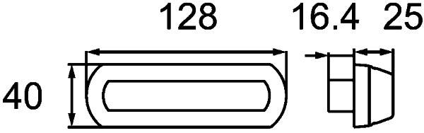 HELLA 2BM 013 337-051 Zusatzblinkleuchte - Shapeline Tech - LED - 12/24V - geklebt - Lichtscheibenfa