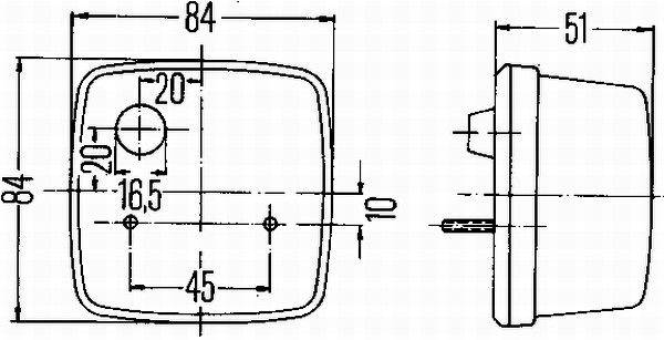 HELLA 2SW 003 014-131 Heckleuchte - Anbau - links/rechts