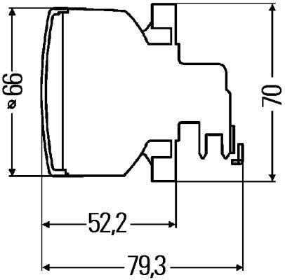HELLA 2BA 009 001-091 Blinkleuchte - Halogen - 12V - Einbau - Lichtscheibenfarbe: grau - vorne
