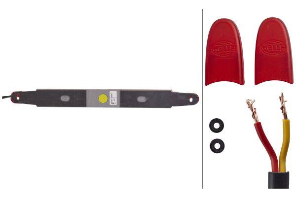 HELLA 2DA 343 106-011 Zusatzbremsleuchte - LED - 24V - Anbau/geschraubt - Lichtscheibenfarbe: rot -