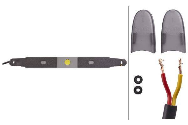 HELLA 2DA 343 106-031 Zusatzbremsleuchte - LED - 24V - Anbau/geschraubt - Lichtscheibenfarbe: rauchg