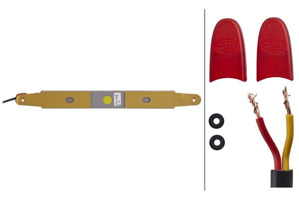 HELLA 2DA 343 106-211 Zusatzbremsleuchte - LED - 24V - Anbau/geklebt - Lichtscheibenfarbe: rot - Kab