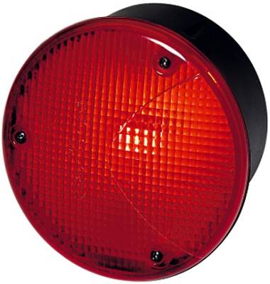 HELLA 2NE 964 169-021 Nebelschlussleuchte - 12/24V - rund - Anbau/Einbau - Lichtscheibenfarbe: rot -