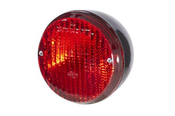 HELLA 2NE 001 423-011 Nebelschlussleuchte - 12/24V - rund - Anbau - Lichtscheibenfarbe: rot - Stecke