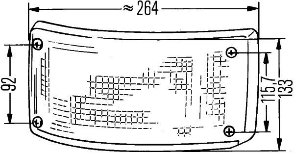HELLA 2SA 005 603-021 Schlussleuchte - 12/24V - Einbau - links/rechts