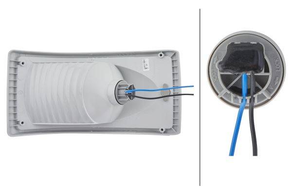 HELLA 2NE 008 805-031 Nebelschlussleuchte - 12/24V - Einbau - Lichtscheibenfarbe: rot - links/rechts