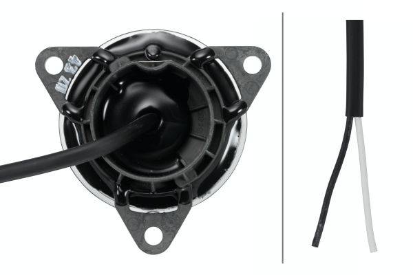 HELLA 2NE 011 172-481 Nebelschlussleuchte - LED - 24V - Anbau - Lichtscheibenfarbe: glasklar - Kabel