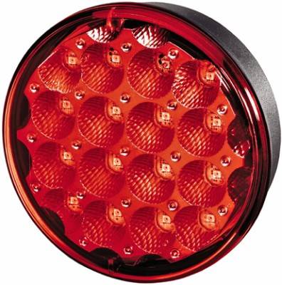 HELLA 2NE 344 200-091 Nebelschlussleuchte - LED - 12/24V - Anbau - Lichtscheibenfarbe: rot - Kabel: