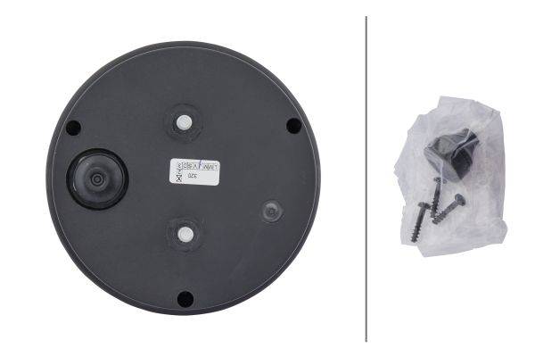 HELLA 2NE 964 169-021 Nebelschlussleuchte - 12/24V - rund - Anbau/Einbau - Lichtscheibenfarbe: rot -