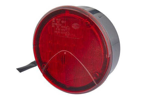 HELLA 2NE 964 169-341 Nebelschlussleuchte - LED - 24V - rund - Anbau - Lichtscheibenfarbe: rot - Kab