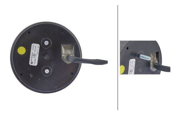 HELLA 2NE 964 169-341 Nebelschlussleuchte - LED - 24V - rund - Anbau - Lichtscheibenfarbe: rot - Kab