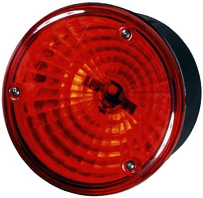 HELLA 2NE 964 169-521 Nebelschlussleuchte - 12/24V - rund - Anbau/Einbau - Lichtscheibenfarbe: rot -