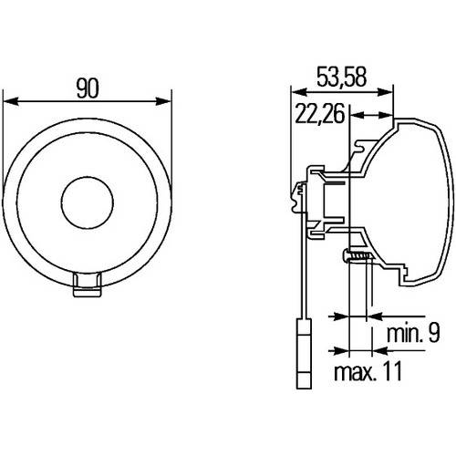 HELLA 2NE 965 039-111 Nebelschlussleuchte, 24V, mit Glühlampe
