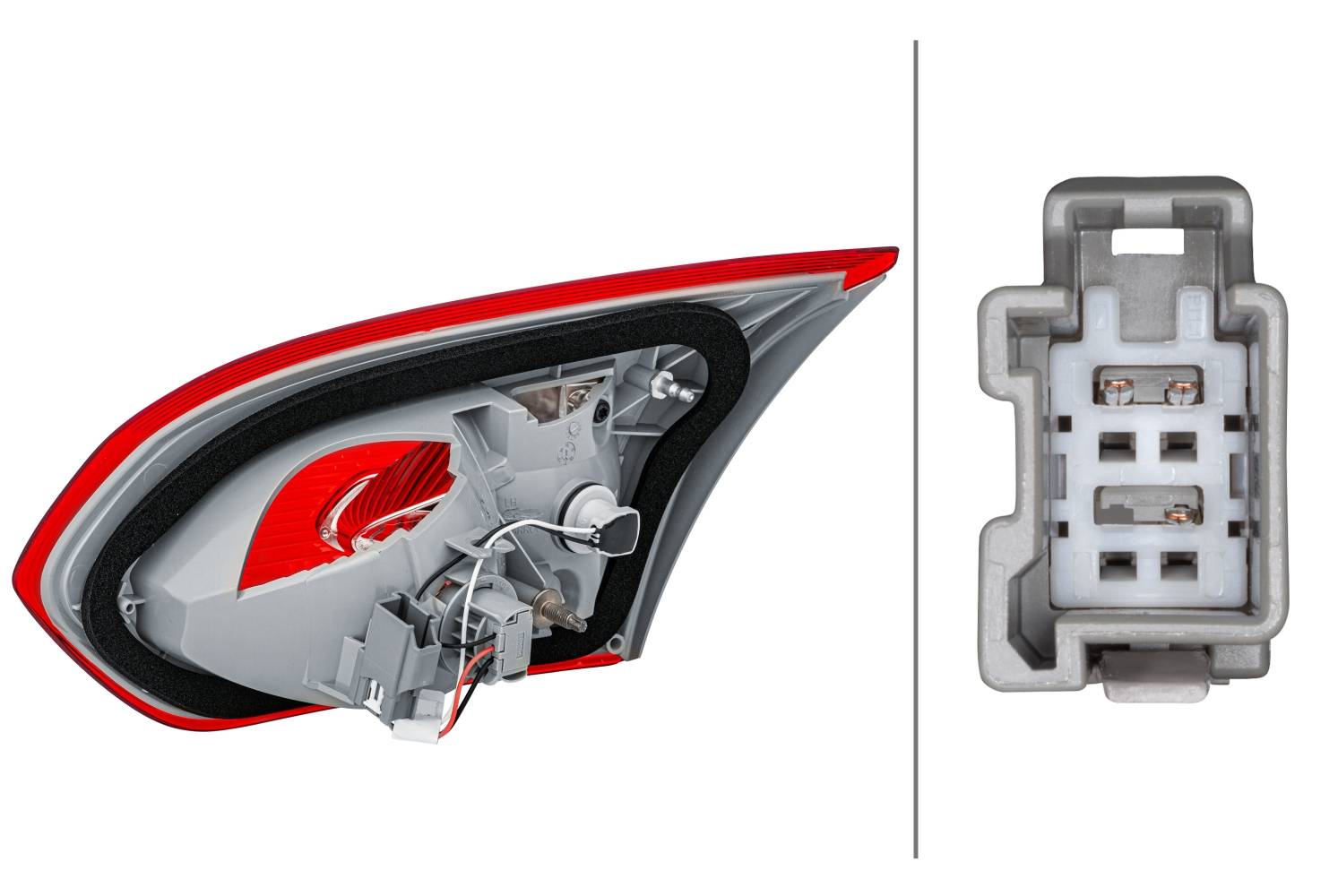 HELLA 2NR 354 828-011 Heckleuchte - Glühlampe - innerer Teil - links - für u.a. Ford Focus III Saloo