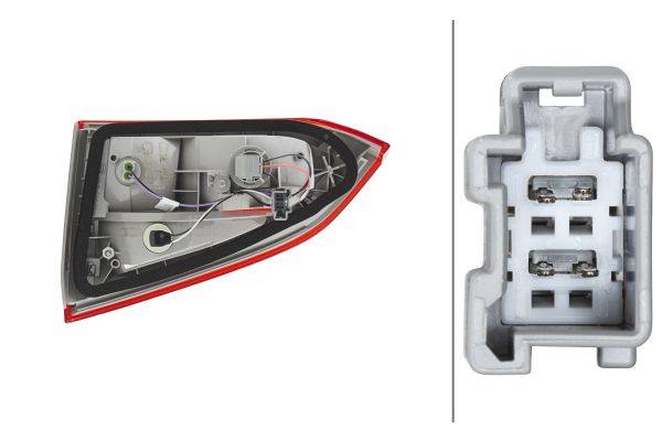 HELLA 2NR 354 828-091 Heckleuchte - Glühlampe - innerer Teil - links - für u.a. Ford Focus III Turni