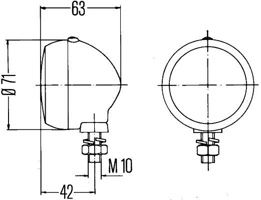 HELLA 2PF 001 648-161 Positionsleuchte - 12/24V - Anbau - Lichtscheibenfarbe: glasklar - links/recht