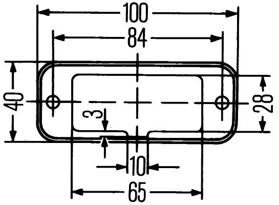 HELLA 2PF 961 167-021 Begrenzungsleuchte - 24V - Einbau - Lichtscheibenfarbe: glasklar - links/recht