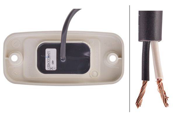 HELLA 2PG 345 600-401 Positionsleuchte - 24V - Anbau - Lichtscheibenfarbe: weiß - Kabel: 500mm