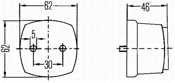 HELLA 2TM 003 057-031 Schlussleuchte - Anbau - links/rechts