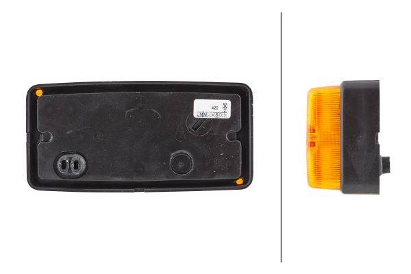 HELLA 2PS 004 361-001 Seitenmarkierungsleuchte - 12/24V - Anbau - Lichtscheibenfarbe: gelb - links/r