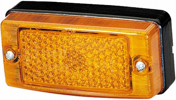 HELLA 2PS 004 361-001 Seitenmarkierungsleuchte - 12/24V - Anbau - Lichtscheibenfarbe: gelb - links/r