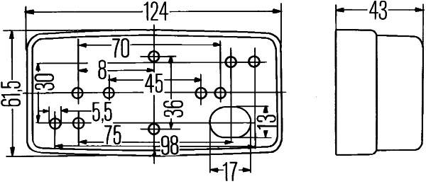 HELLA 2PS 004 361-001 Seitenmarkierungsleuchte - 12/24V - Anbau - Lichtscheibenfarbe: gelb - links/r