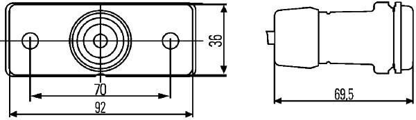 HELLA 2PS 008 382-801 Seitenmarkierungsleuchte - LED - 24V - Einbau - LED-Lichtfarbe: gelb - links/r