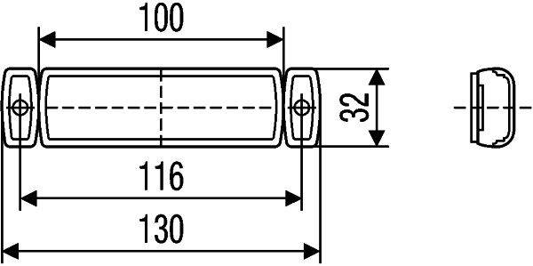 HELLA 2TM 008 645-951 Begrenzungsleuchte - LED - 24V - Anbau - Lichtscheibenfarbe: rot - LED-Lichtfa