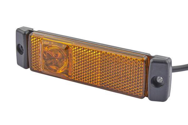 HELLA 2PS 008 645-011 Seitenmarkierungsleuchte - LED - 12V - Anbau - Lichtscheibenfarbe: gelb - LED-
