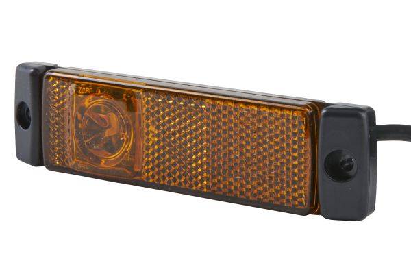 HELLA 2PS 008 645-301 Seitenmarkierungsleuchte - LED - 24V - Anbau - Lichtscheibenfarbe: gelb - Kabe