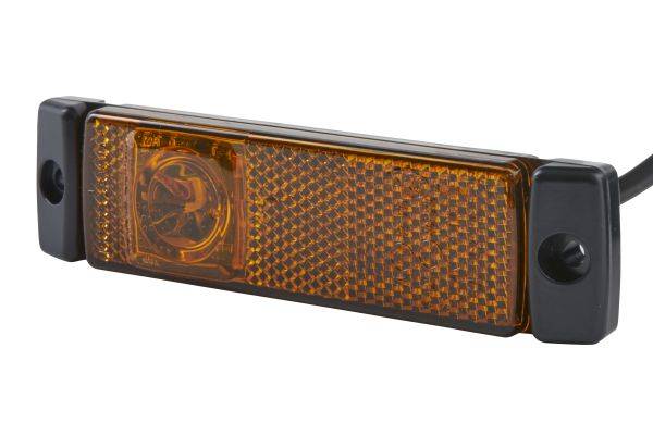HELLA 2PS 008 645-311 Seitenmarkierungsleuchte - LED - 24V - Anbau - Lichtscheibenfarbe: gelb - Kabe