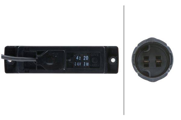 HELLA 2PS 008 645-311 Seitenmarkierungsleuchte - LED - 24V - Anbau - Lichtscheibenfarbe: gelb - Kabe
