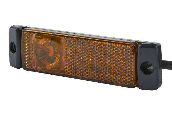 HELLA 2PS 008 645-601 Seitenmarkierungsleuchte - LED - 24V - Anbau - Lichtscheibenfarbe: gelb - LED-
