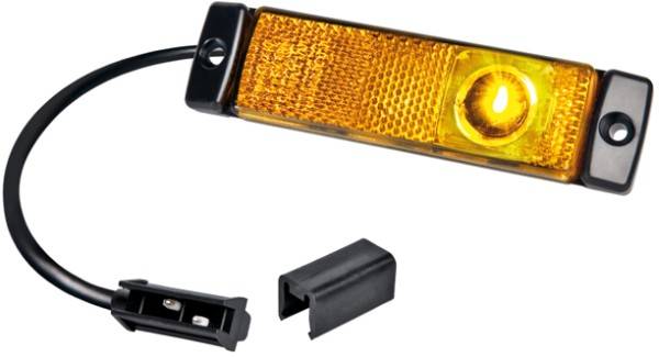 HELLA 2PS 008 645-611 Seitenmarkierungsleuchte - LED - 24V - Anbau - Lichtscheibenfarbe: gelb - LED-