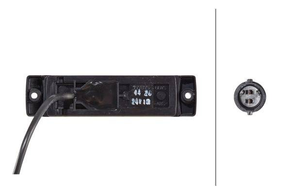 HELLA 2PS 008 645-801 Seitenmarkierungsleuchte - LED - 24V - Anbau - Lichtscheibenfarbe: gelb - Kabe